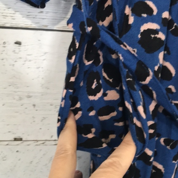 NWT Eloquii Elements plus size blue leopard print kimono sleeve vneck jumpsuit - Picture 7 of 11